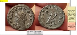 ROME GALLIEN FELICIT PVBL T EN EXERGUE GALLIENVS AVG