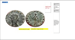 ROME GALLIEN PAX AETERNA AVG delta champ gauche IMP GALLIENUS AVG