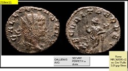 ROME GALLIEN  SECVRIT PERPET H  a droite GALLIENVS AVG