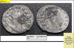 MILAN GALLIEN LEG I MIN VI P VI F GALLIENVS AVG