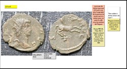 ROME GALLIEN SOLI CONS AVG A EXERGUE Pégase à droite GALLIENVS AVG