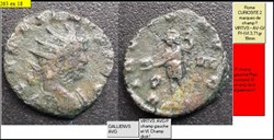 ROME GALLIEN VIRTVS AVG P champ gauche et VI. Champ droit ! GALLIENVS AVG