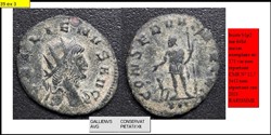 ROME GALLIEN  CONSERVAT  PIETAT XII en exergue GALLIENVS AVG