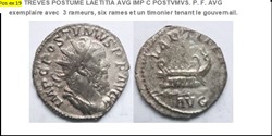 TREVES POSTUME LAETITIA AVG IMP C POSTVMVS. P. F. AVG