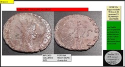 ROME GALLIEN FORTUNA REDUX SIGMA champ droit IMP CAES GALLIENUS AVG.