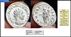ROME GALLIEN  CONCORDIA EXERCIT IMP CP LIC GALLIENVS  AVG