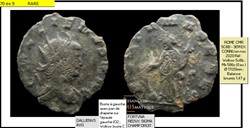 ROME GALLIEN  FORTUNA REDUX  SIGMA CHAMP DROIT GALLIENUS AVG