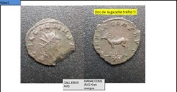 ROME GALLIEN DIANAE CONS AVG gazelle à gauche XI en exergue GALLIENVS AVG