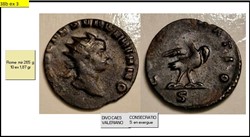 ROME VALERIEN II CONSECRATIO AIGLE S en exergue DIVO CAES VALERIANO