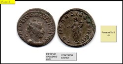 ROME GALLIEN CONCORDIA EXERCIT IMP CP LIC GALLIENVS AVG