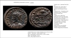 LONDRES CONSTANTIN II BEATA TRANQVILLITAS VOTIS XX F|B PLON CONSTANTINVS IVN N C