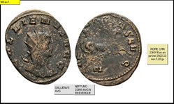 ROME GALLIEN NEPTUNO CONS AVG HIPPOCAMPE A DROITE N EN EXERGUE GALLIENVS AVG