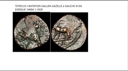 IMITATION TETRICUS I  GAZELLE à GAUCHE  XI EN EXERGUE (GALLIEN)