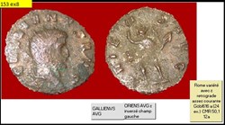 ROME GALLIEN ORIENS AVG Z rétrograde champ gauche GALLIENVS AVG
