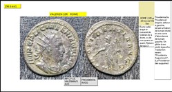 ROME VALERIEN 1ER PROVIDENTIA AVGG IMP C P LIC VALERIANVS AVG