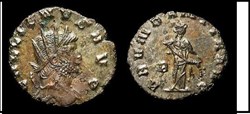 ROME GALLIEN  ABVNDANTIA AVG/ B champ gauche   GALLIENUS AVG