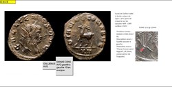 ROME GALLIEN DIANAE CONS AVG gazelle à gauche XII en exergue GALLIENUS AVG