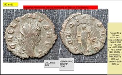 INCUSE ROME GALLIEN VBERITAS AVG E CHAMP DROIT GALLIENVS AVG