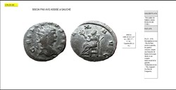 SISCIA GALLIEN  PAX AVG   assise à gauche GALLIENUS AVG