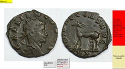 IMITATION GALLIEN DIANAE CONS AVG gazelle à gauche IIX en exergue GALLIENVS AVG