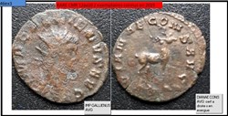 ROME GALLIEN DIANAE CONS AVG cerf marchant a droite x en exergue IMP GALLIENUS AVG