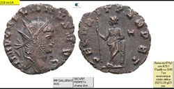 ROME GALLIEN  SECVRIT PERPET h champ droit  IMP GALLIENVS AVG