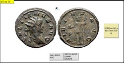 ROME GALLIEN VIRTVS AVG P CHAMP GAUCHE GALLIENVS AVG