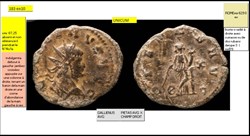 ROME GALLIEN  PIETAS AVG  X CHAMP DROIT GALLIENUS AVG