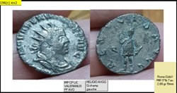 ROME VALERIEN 1ER RELIGIO AVGG q champ gauche IMP CP LIC VALERIANUS PF AVG