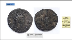 ROME GALLIEN VIRTVS AVG P champ droit GALLIENVS AVG