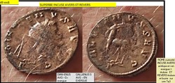 INCUSE ROME GALLIEN DIANAE CONS AVG Antilope marchant à gauche, Γ en exergue