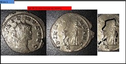 INCUSE ROME GALLIEN DIANAE CONS AVG cerf à droite x en exergue GALLIENVS AVG