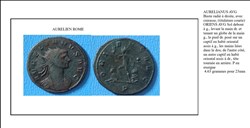 ROME AURELIEN ORIENS AVG P en exergue AURELIANUS AVG