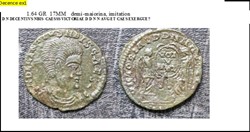 IMITATION DECENCE D N DECENTIVS NBIS CAESSS VICTORIAE D D N N AVG ET CAES EXERGUE?