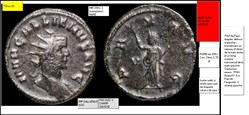 ROME GALLIEN PAX AVG V champ gauche IMP GALLIENVS AVG