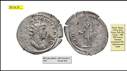 ROME GALLIEN VIRTVS AVG P champ droit IMP GALLIENVS AVG