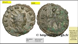 ROME GALLIEN VIRTVS AVG P champ droit VAR pied sur le moedius GALLIENVS AVG