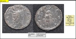 ROME GALLIEN VIRTVS AVG VI champ droit GALLIENVS AVG
