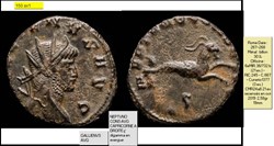 ROME GALLIEN NEPTVNO CONS AVG CAPRICORNE A DROITE ϛʹ digamma en exergue GALLIENVS AVG
