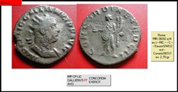 ROME GALLIEN CONCORDIA EXERCIT IMP CP LIC GALLIENVS PF AVG