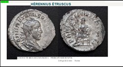 ROME HERENNIUS ETRUSCUS PRINCIPI IVVENTVTIS Q HER ETR MES DECIVS NOB C