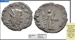 ROME GALLIEN FIDES MILITUM N dans le champ droit GALLIENUS AVG