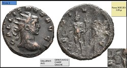 ROME GALLIEN GENIVS AVG Q CHAMP GAUCHE GALLIENVS AVG
