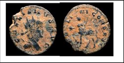 ROME GALLIEN APOLLINI CONS AVG centaure a gauche H en exergue GALLIENVS AVG PATINE DES SABLES