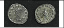 ROME GALLIEN ABVNDANTIA AVG B champ gauche GALLIENUS AVG .