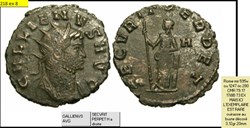 ROME GALLIEN SECVRIT PERPET H a droite GALLIENVS AVG