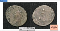 ROME GALLIEN ABVNDANTIA AVG B champ gauche IMP GALLIENUS AVG