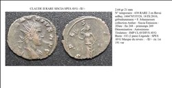 SISCIA CLAUDE II SPES AVG II CHAMP DROIT IMP CLAVDIVS AVG