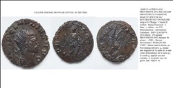 INCUSE ROME CLAUDE II PROVIDENT AVG XII CHAMP DROIT IMP CLAUDIUS AVG