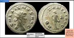 ROME GALLIEN  ABVNDANTIA AVG B champ droit  GALLIENUS AVG
